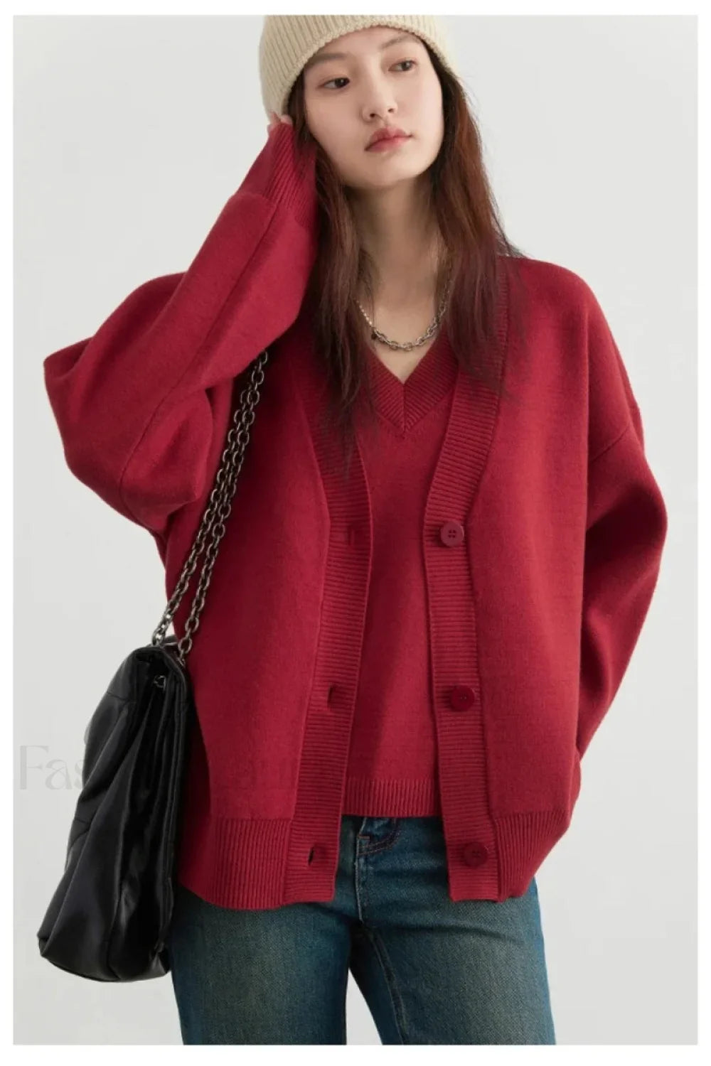 Korean Style Long Sleeve Cardigan