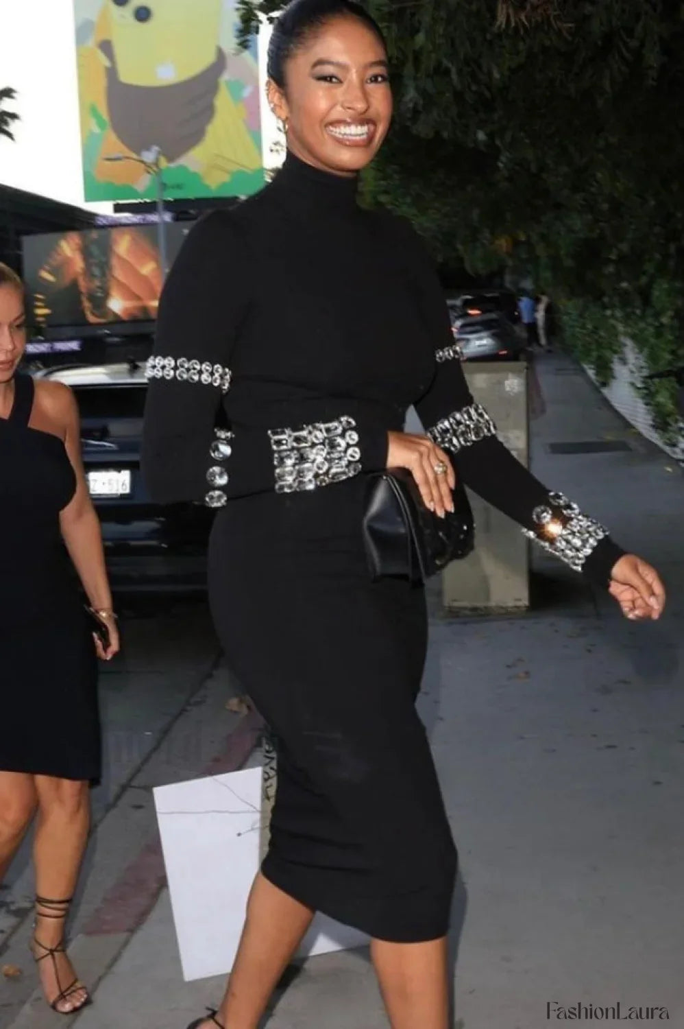 Kris Rhinestone Stylish Bodycon Dress