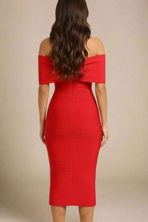 Kristina Bodycon Dress Dress - Lipstick Red