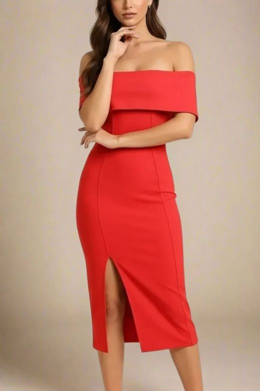 Kristina Bodycon Dress Dress - Lipstick Red