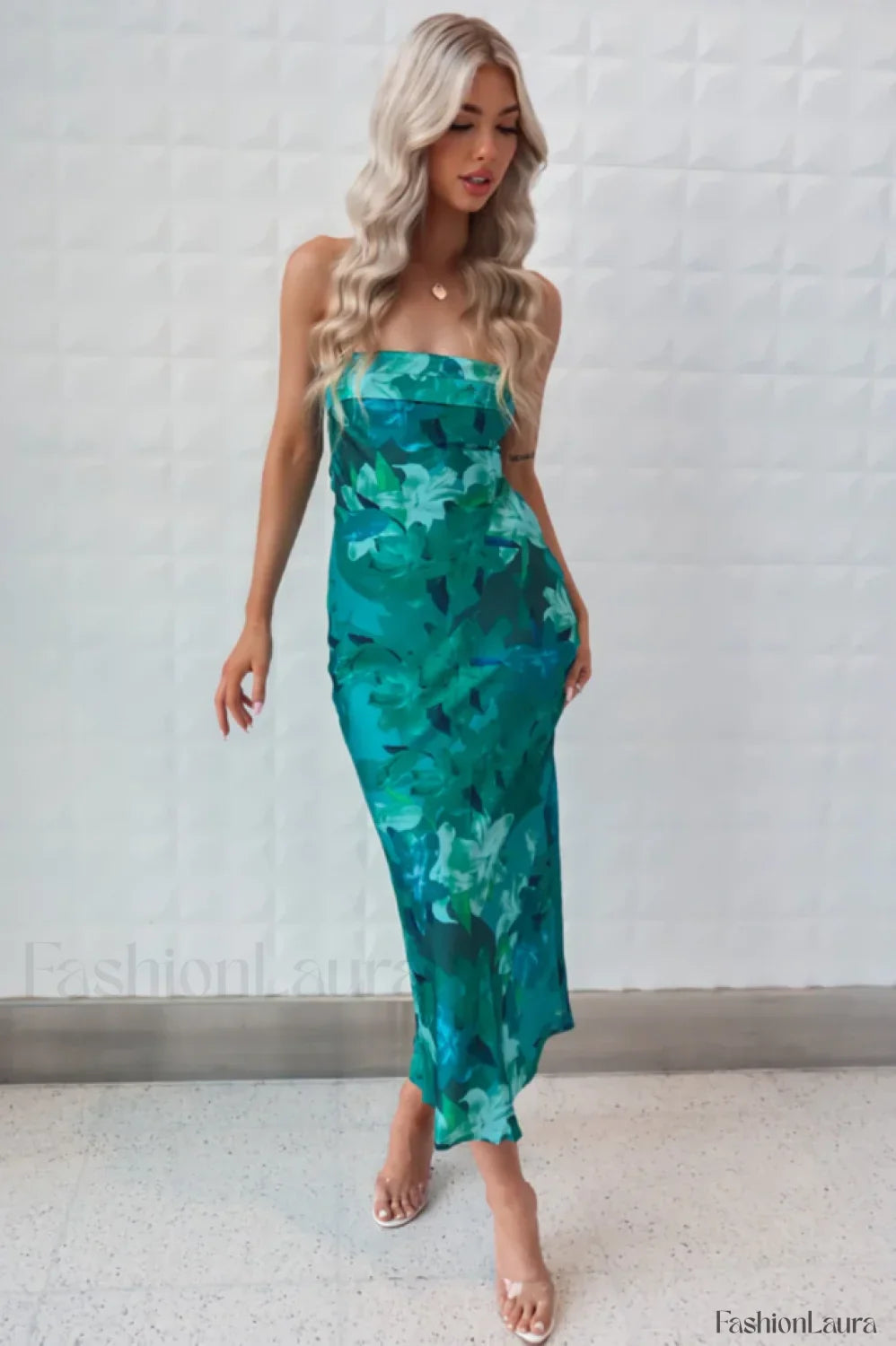 Kyra Satin Stylish Midi Dress