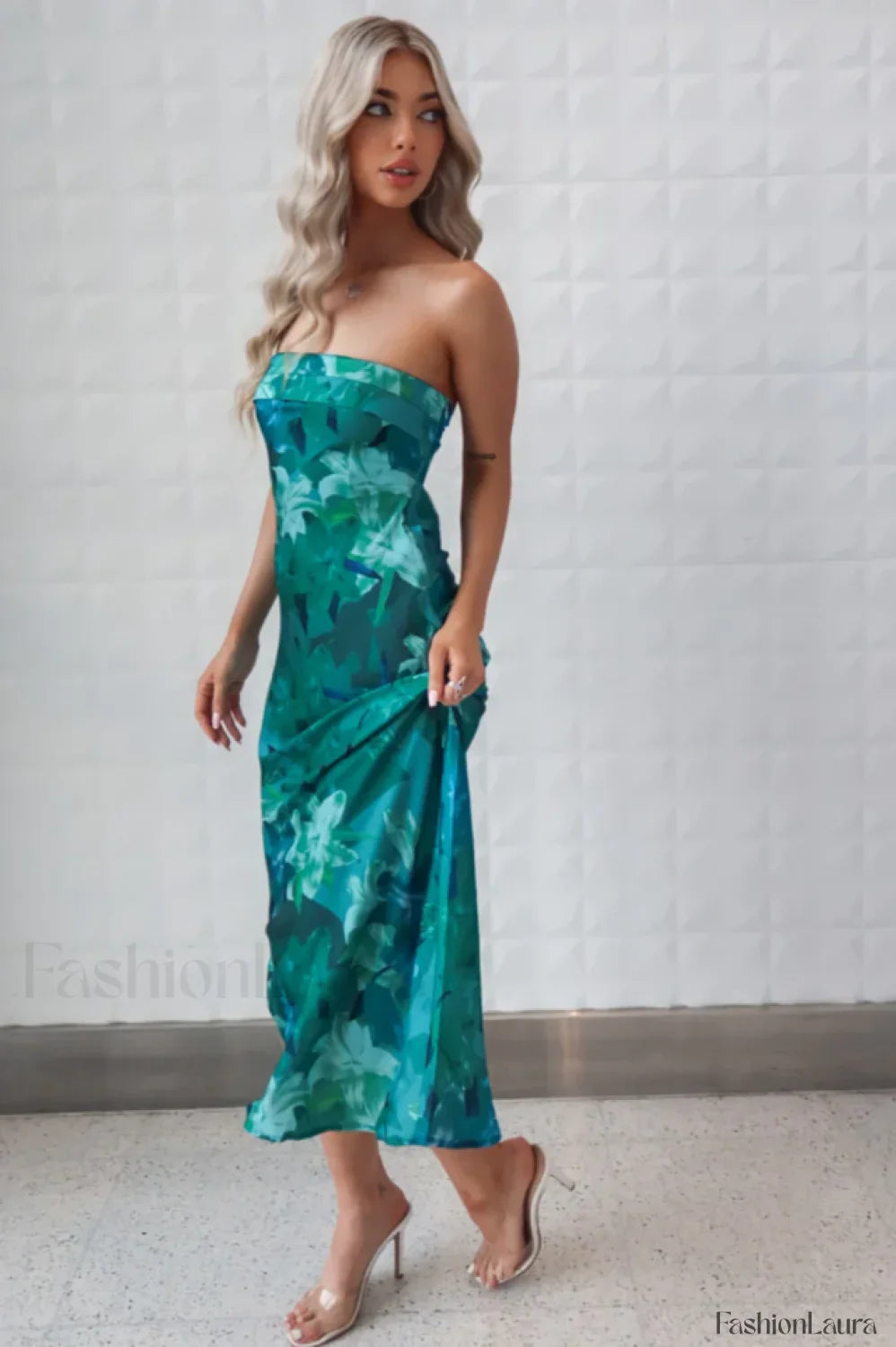 Kyra Satin Stylish Midi Dress