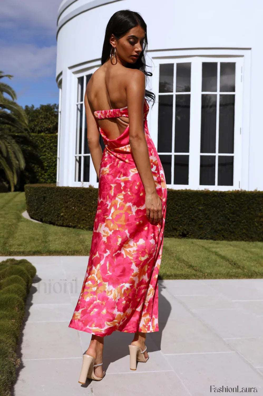 Kyra Satin Stylish Midi Dress