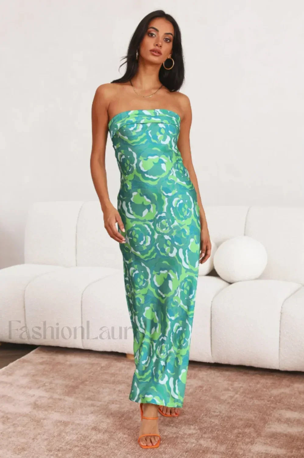 Kyra Satin Stylish Midi Dress S / 2#