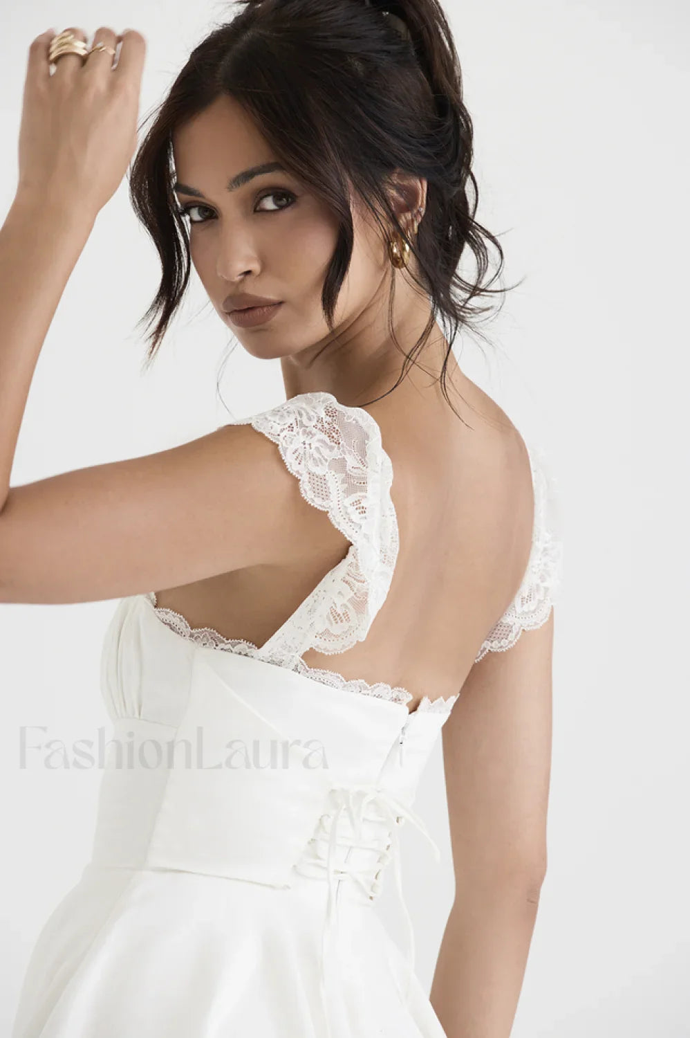 Lace A-Line Stylish Mini Dress