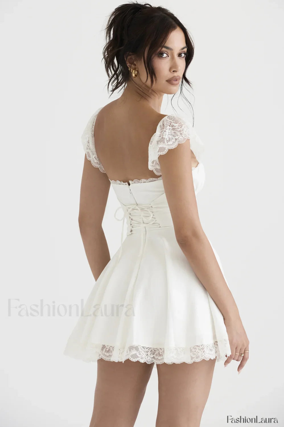 Lace A-Line Stylish Mini Dress