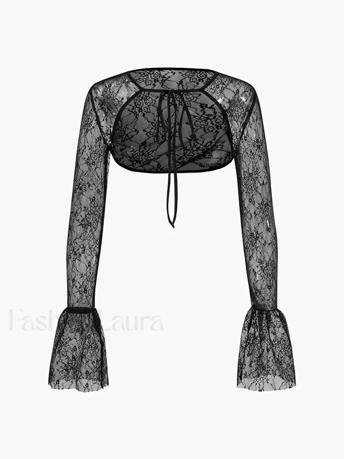 Lace Bandage See-Through Mini Dress