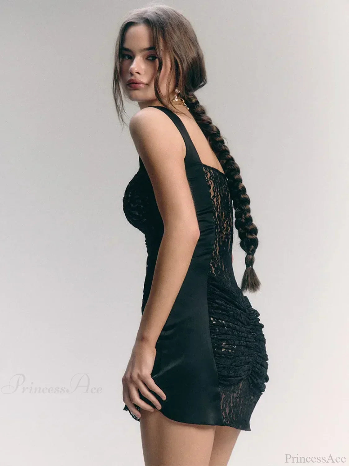 Lace Camisole Double-Layer Mini Dress - View 6