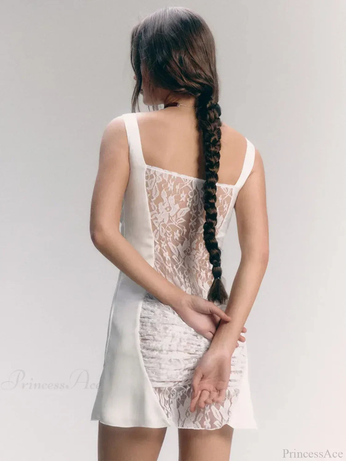 Lace Camisole Double-Layer Mini Dress - View 5