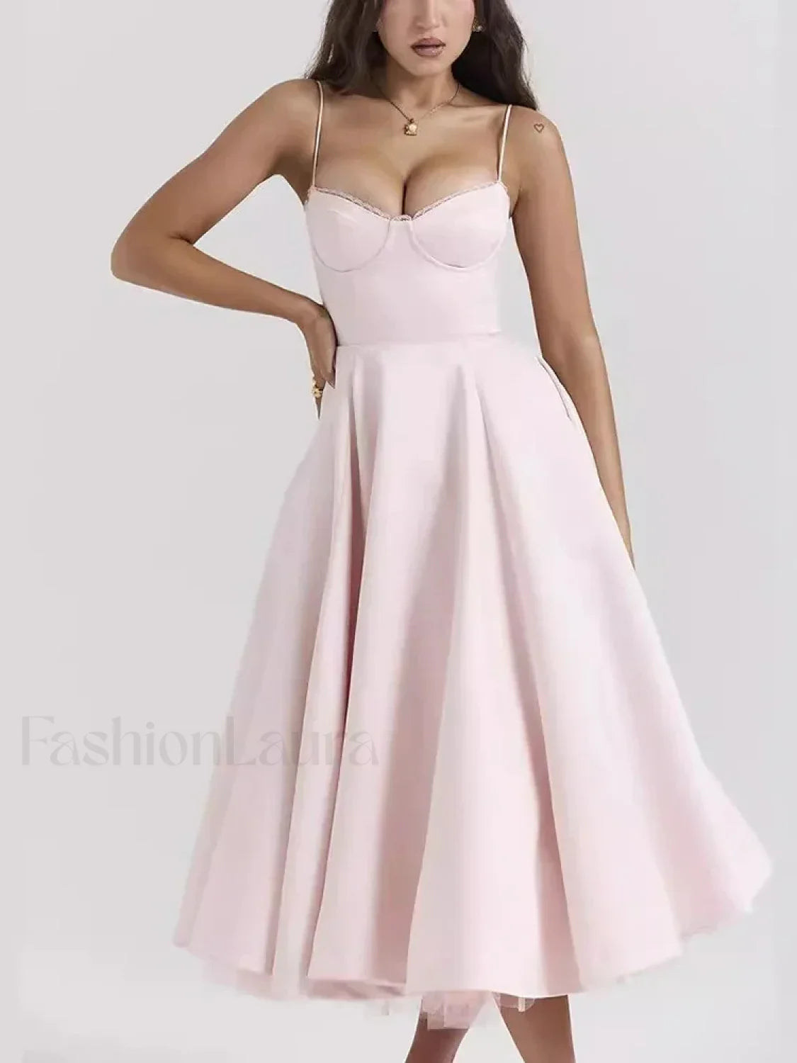 Lace-Draped Off-Shoulder Midi Dress