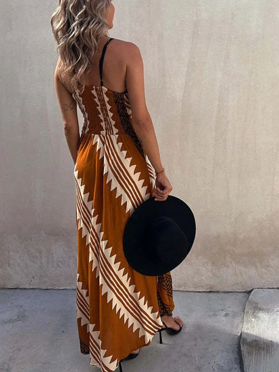 Lace Patchwork Deep-V Boho Dress