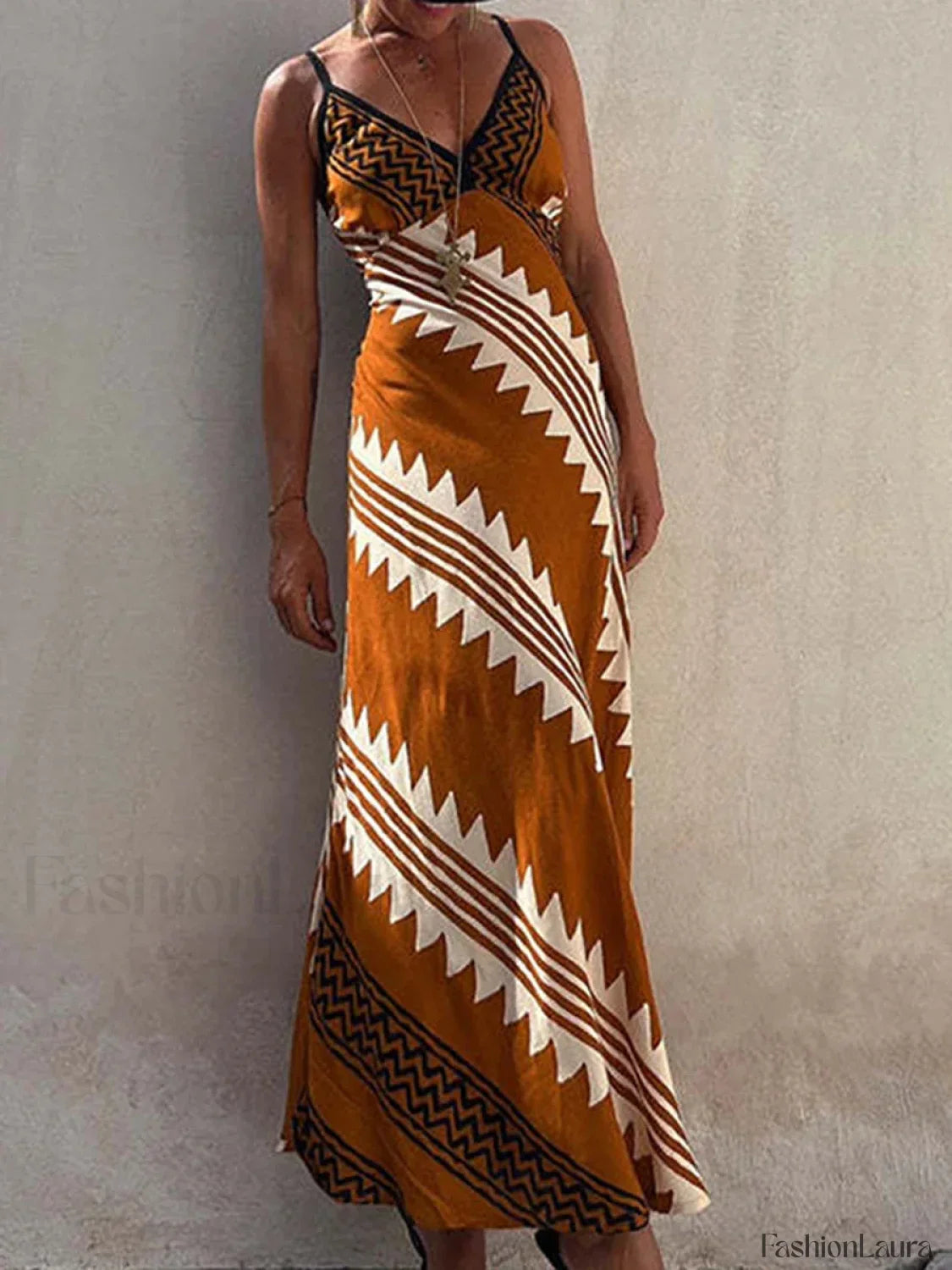 Lace Patchwork Deep-V Boho Dress