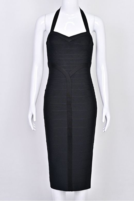 Lara Bandage Midi Dress - Classic Black
