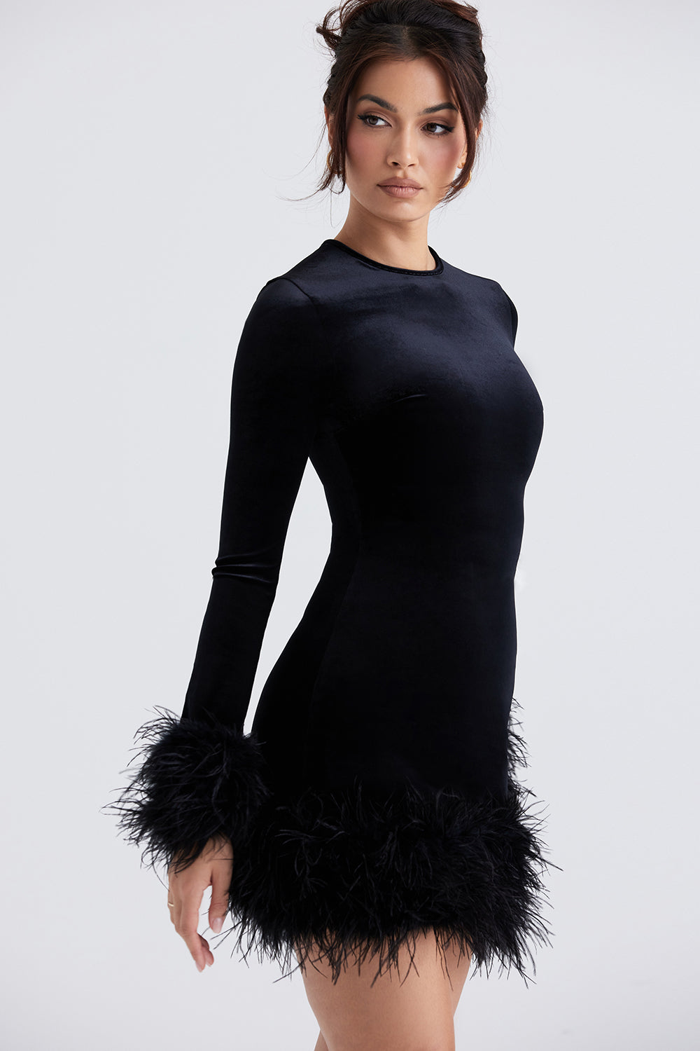 Lidia Boutique Women's Velvet Mini Dress Elevated Occasion Wear