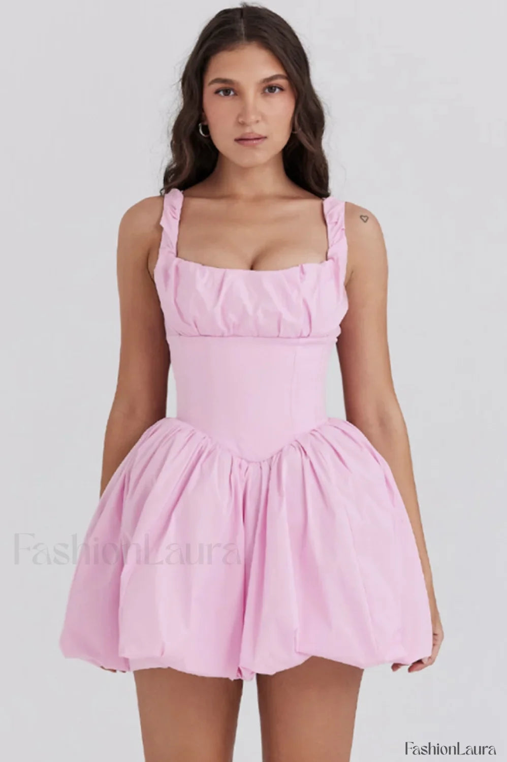 Le Puff Cotton Charming Tulle Mini Dress