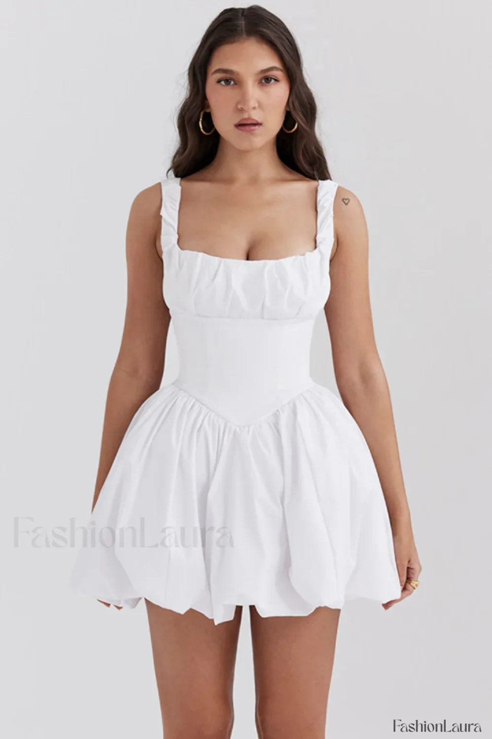 Le Puff Cotton Charming Tulle Mini Dress