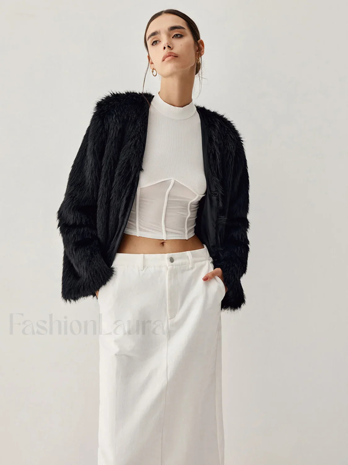 Leisure Faux Graceful Fur Jacket