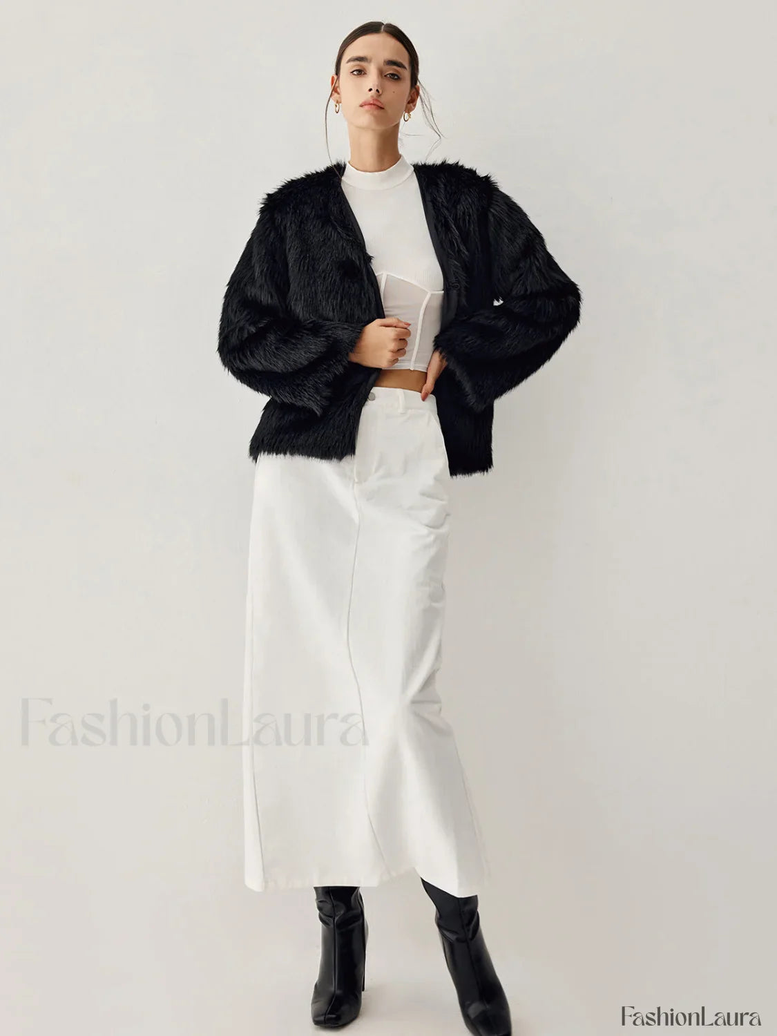 Leisure Faux Graceful Fur Jacket