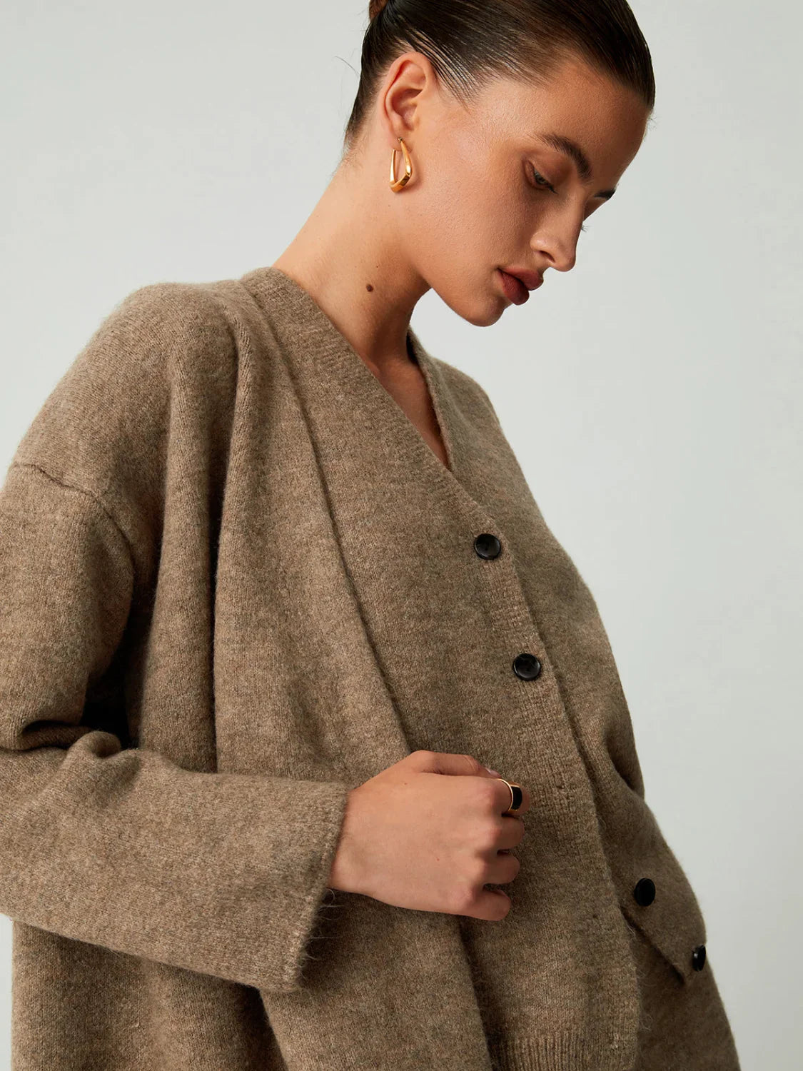 Leisure Long Cardigan Trendy Three Piece Pants Set