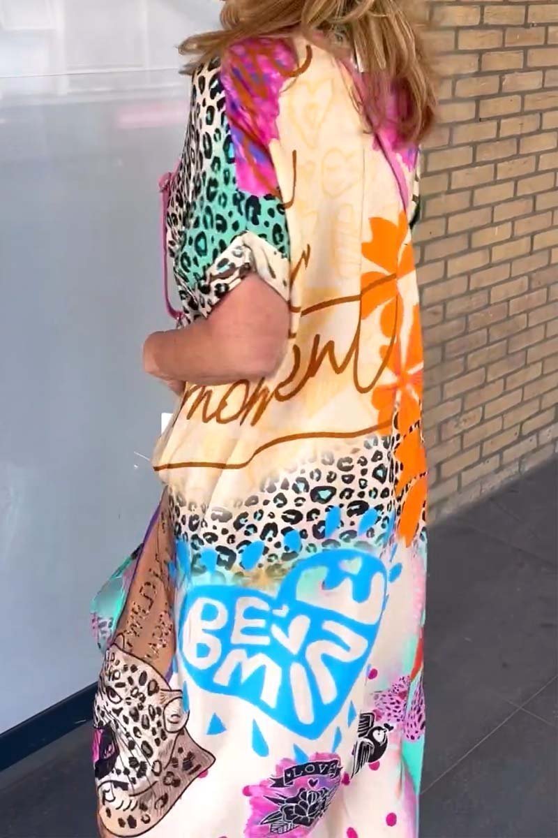 Nuria Leopard Print Short Sleeve Dress for Women Brunch Outfit Idea