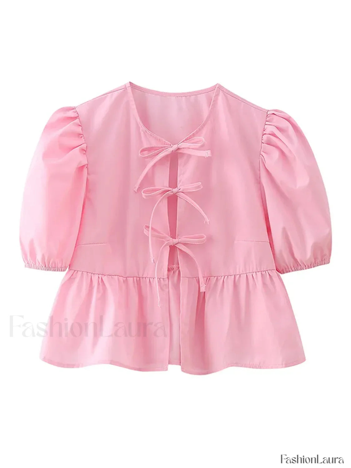 Leopard Sweet Bubble Casual Shirt Blouse