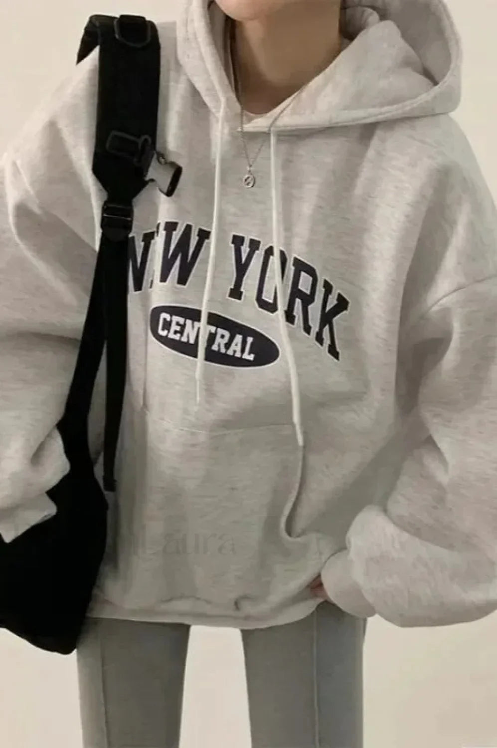 Letter Printed Harajuku Hooded Hoodie