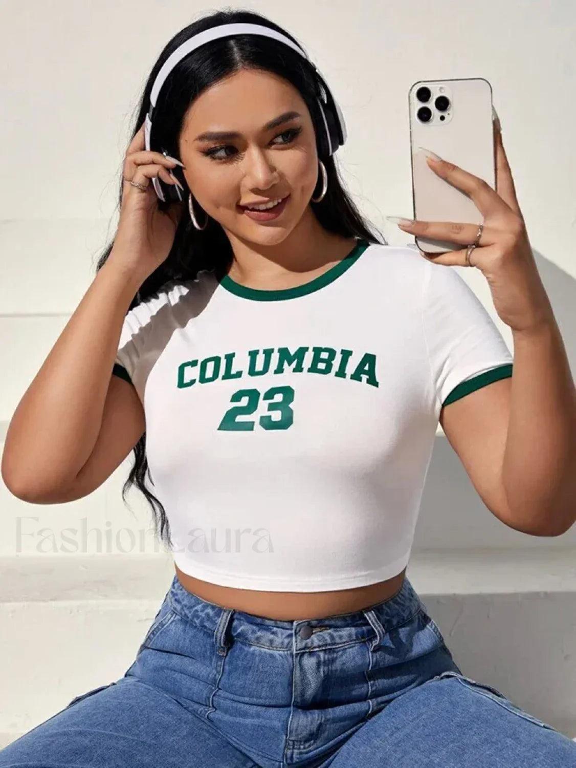 Letters Printed Sexy Sports Crop Top Streetwear T-Shirt