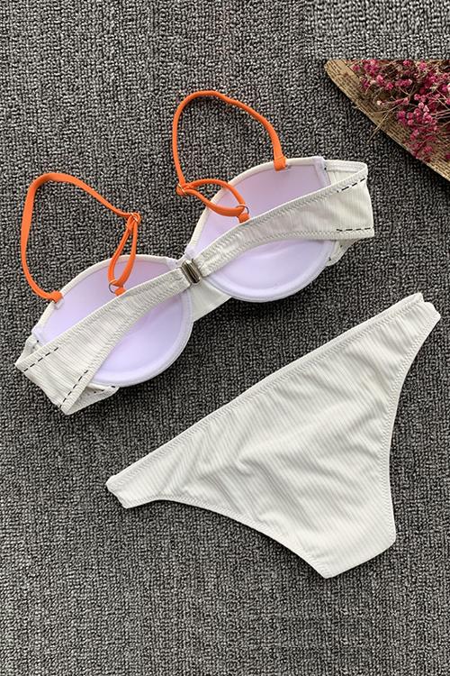 Solid Low Waist Bikini Set