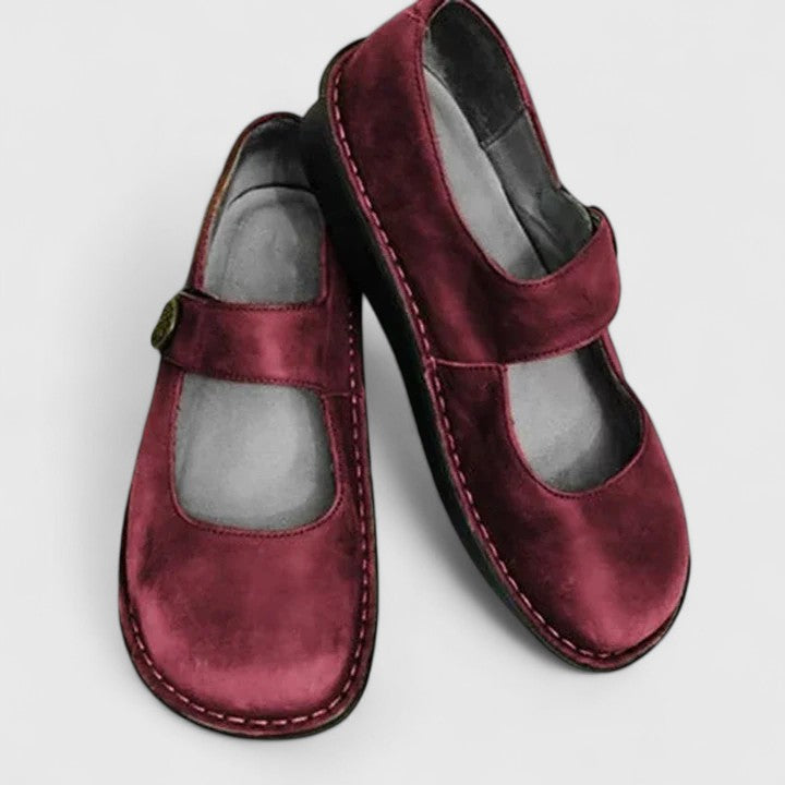Round Toe Buckle Strap Flat Mary Jane Shoes