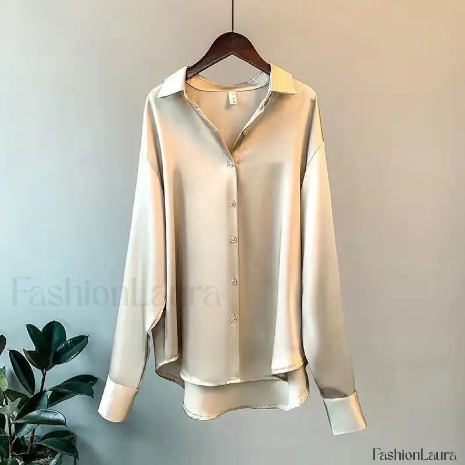 Long French Soft Elegant Simple Hollow Out Blouse