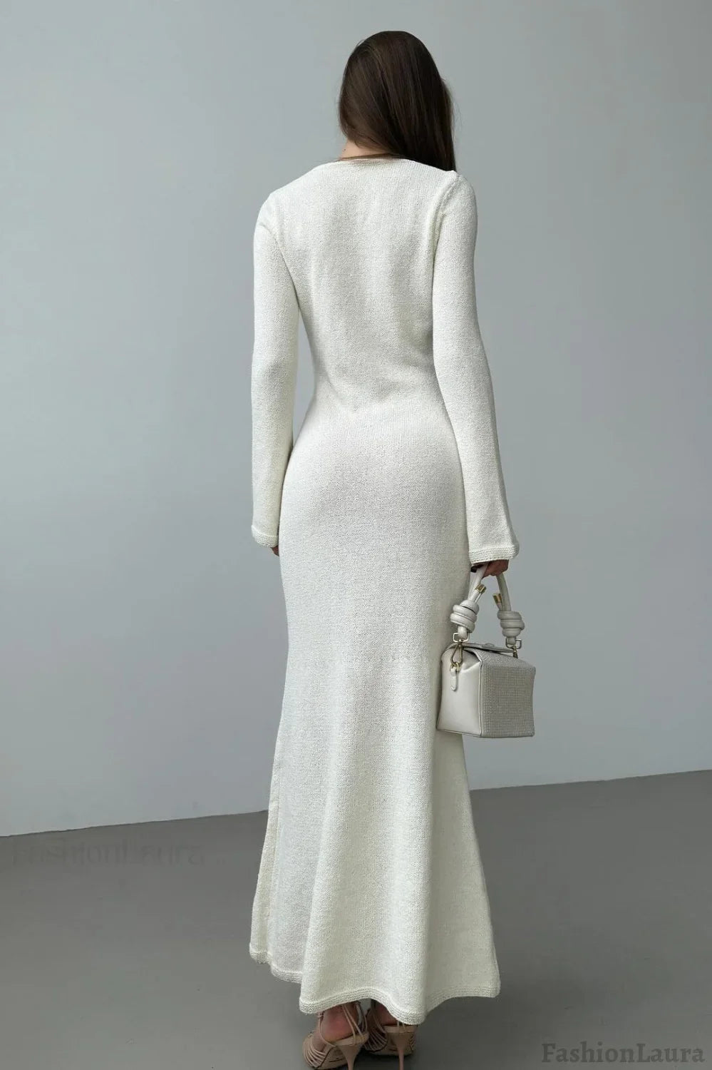 Long Sleeve Floral Maxi Sweater Dress