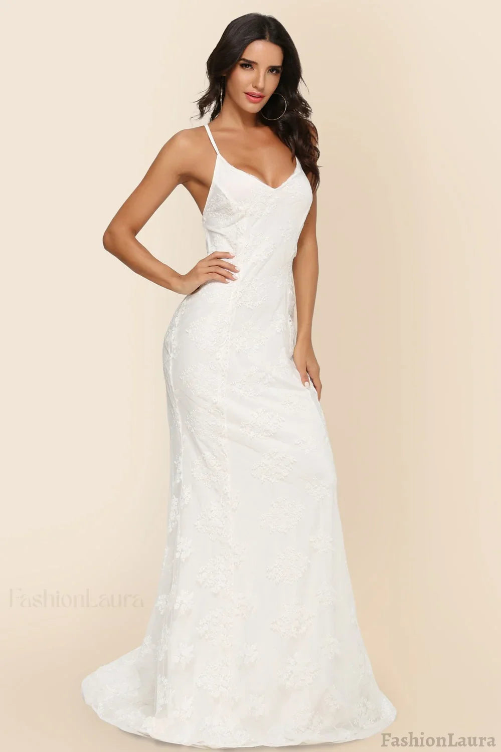 Long Sleeveless Cathedral Train Formal Dress