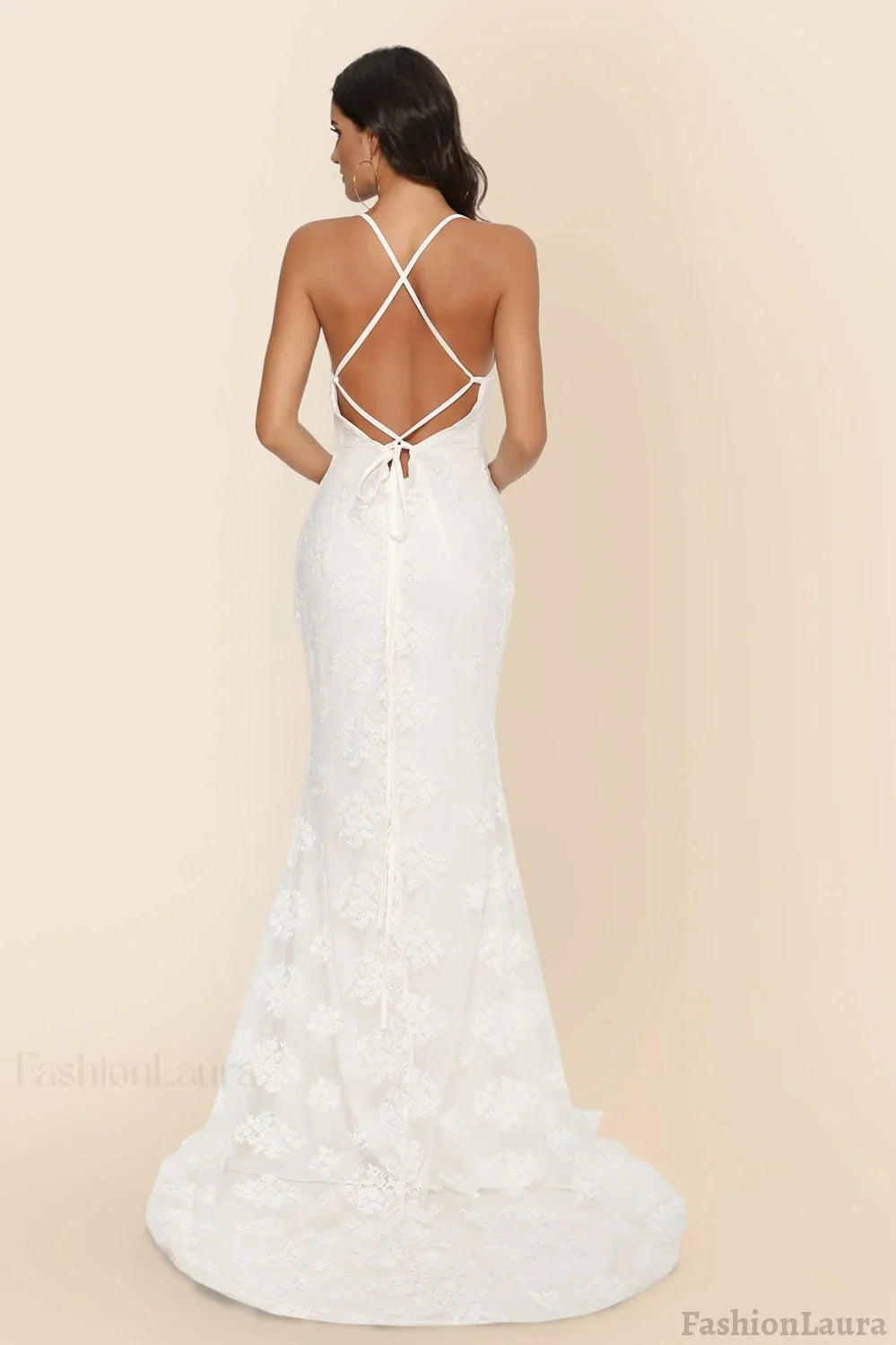 Long Sleeveless Cathedral Train Formal Dress