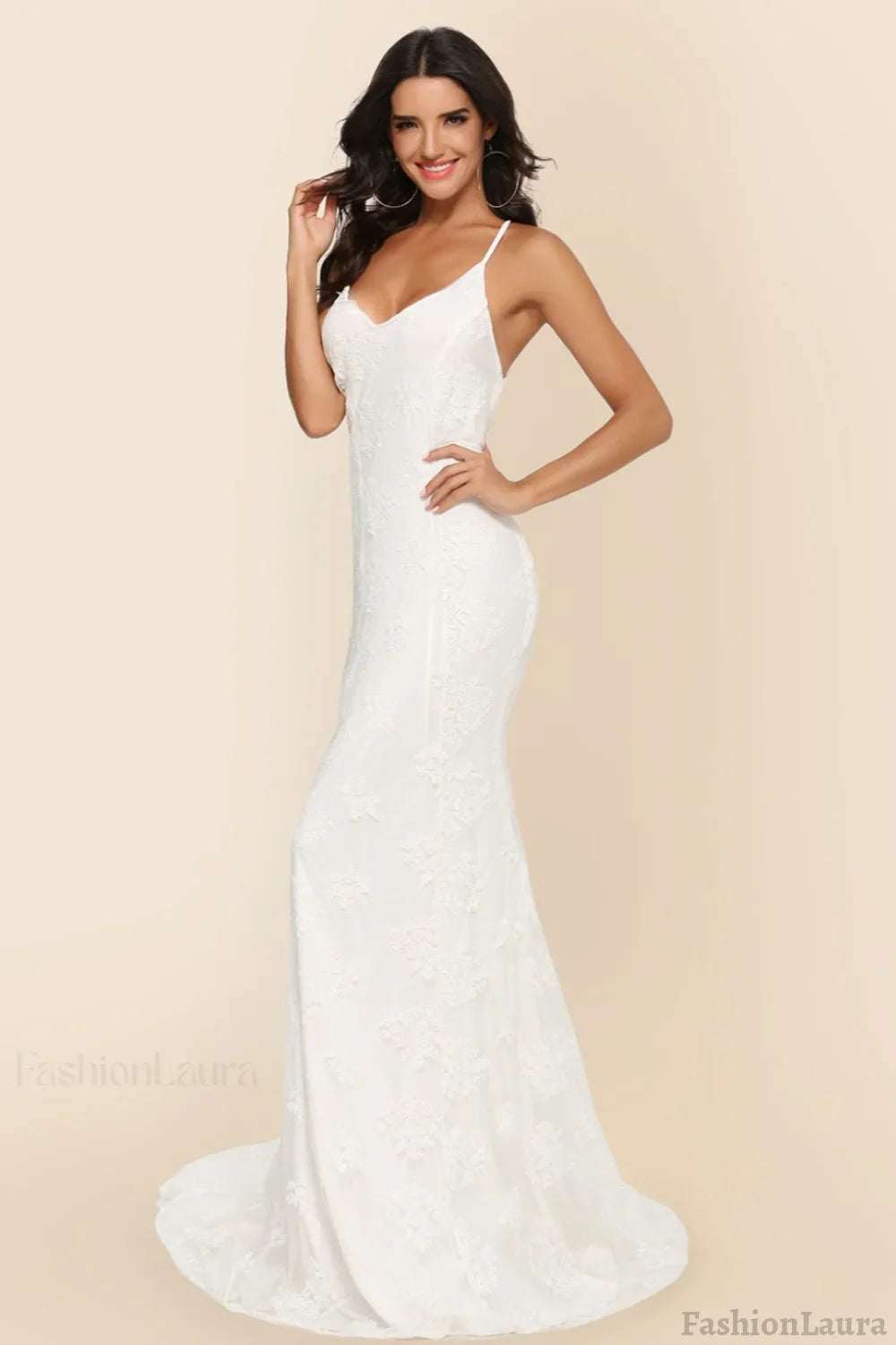 Long Sleeveless Cathedral Train Formal Dress