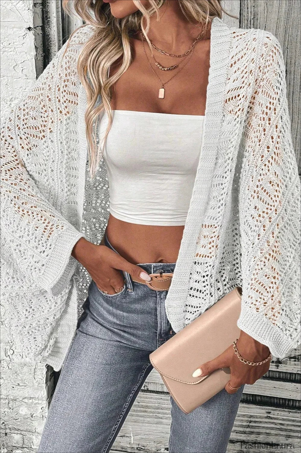 Loose Batwing Sleeve Knit Cardigan