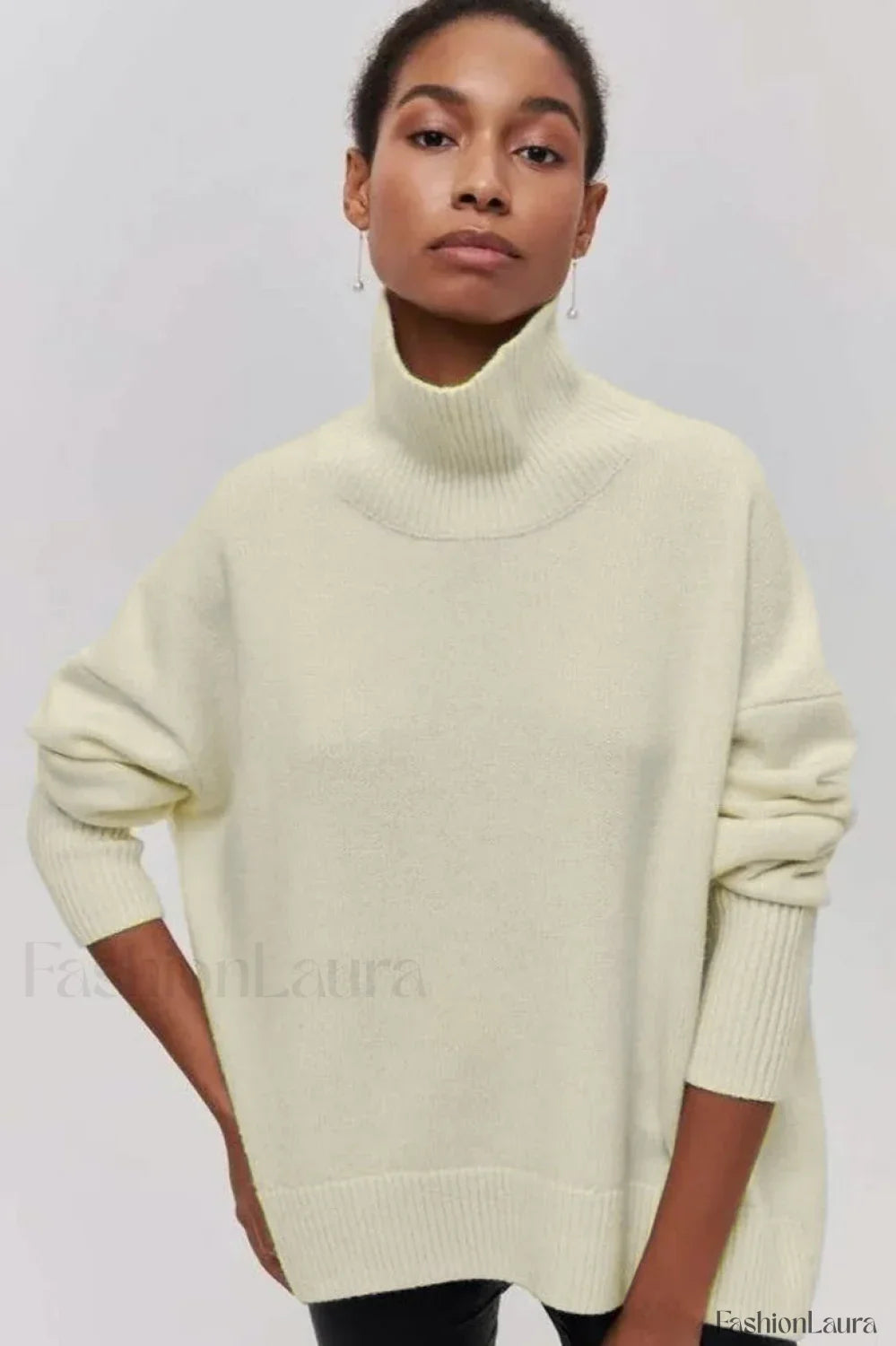 Loose Fit High Neck Sweater