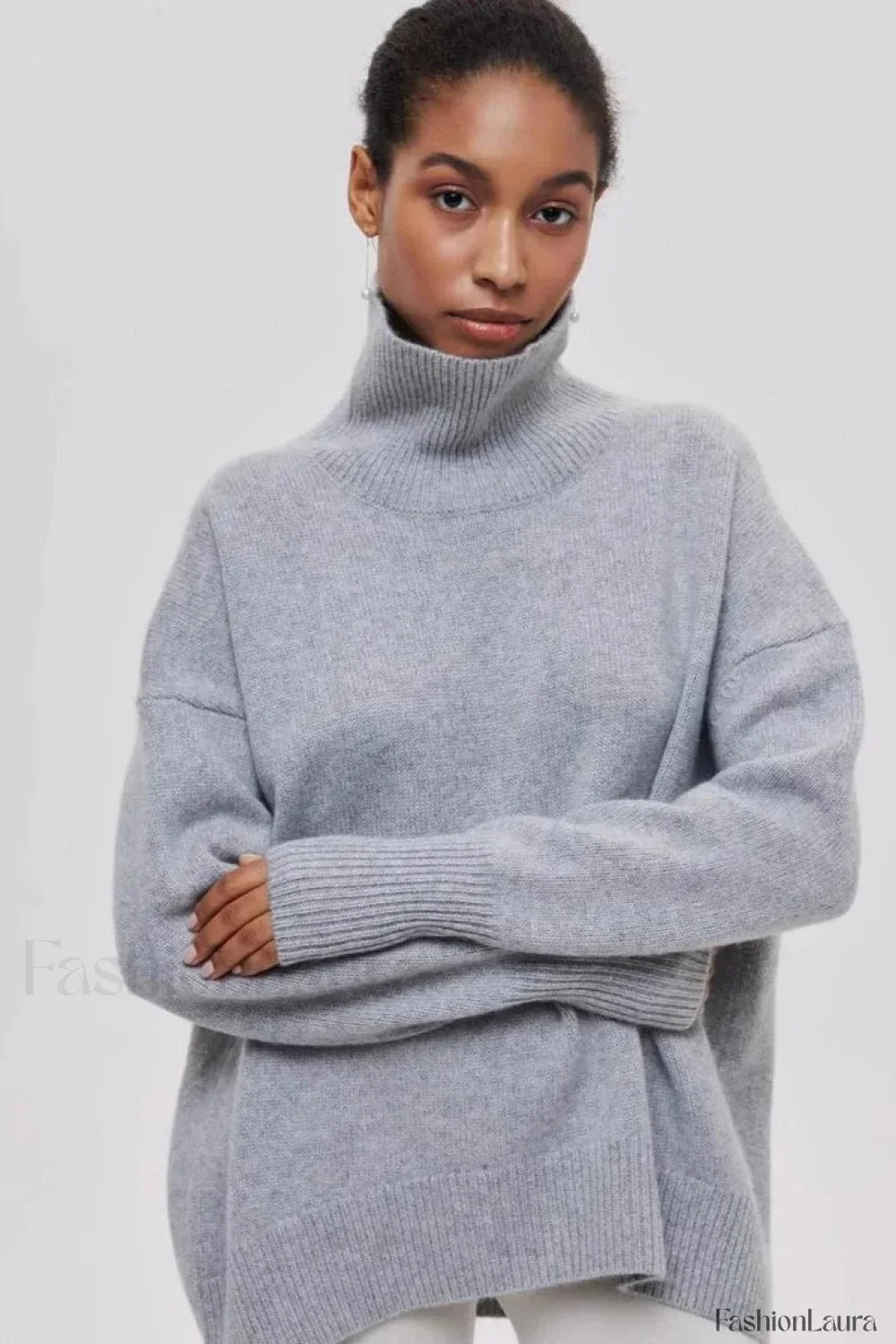 Loose Fit High Neck Sweater