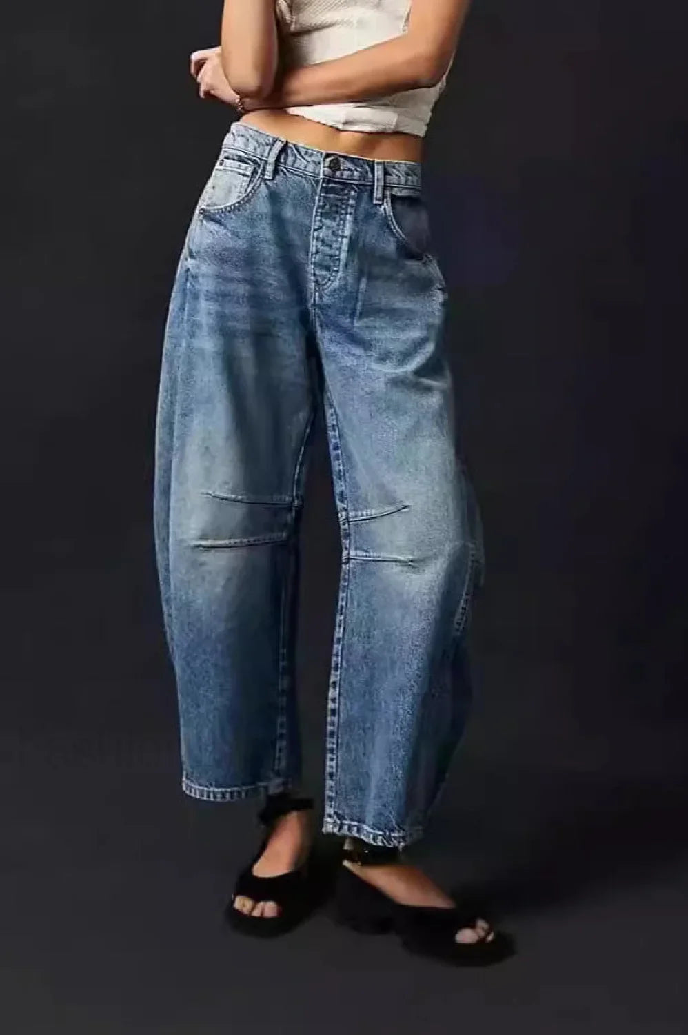 Loose Fit Low Waist Denim Jeans