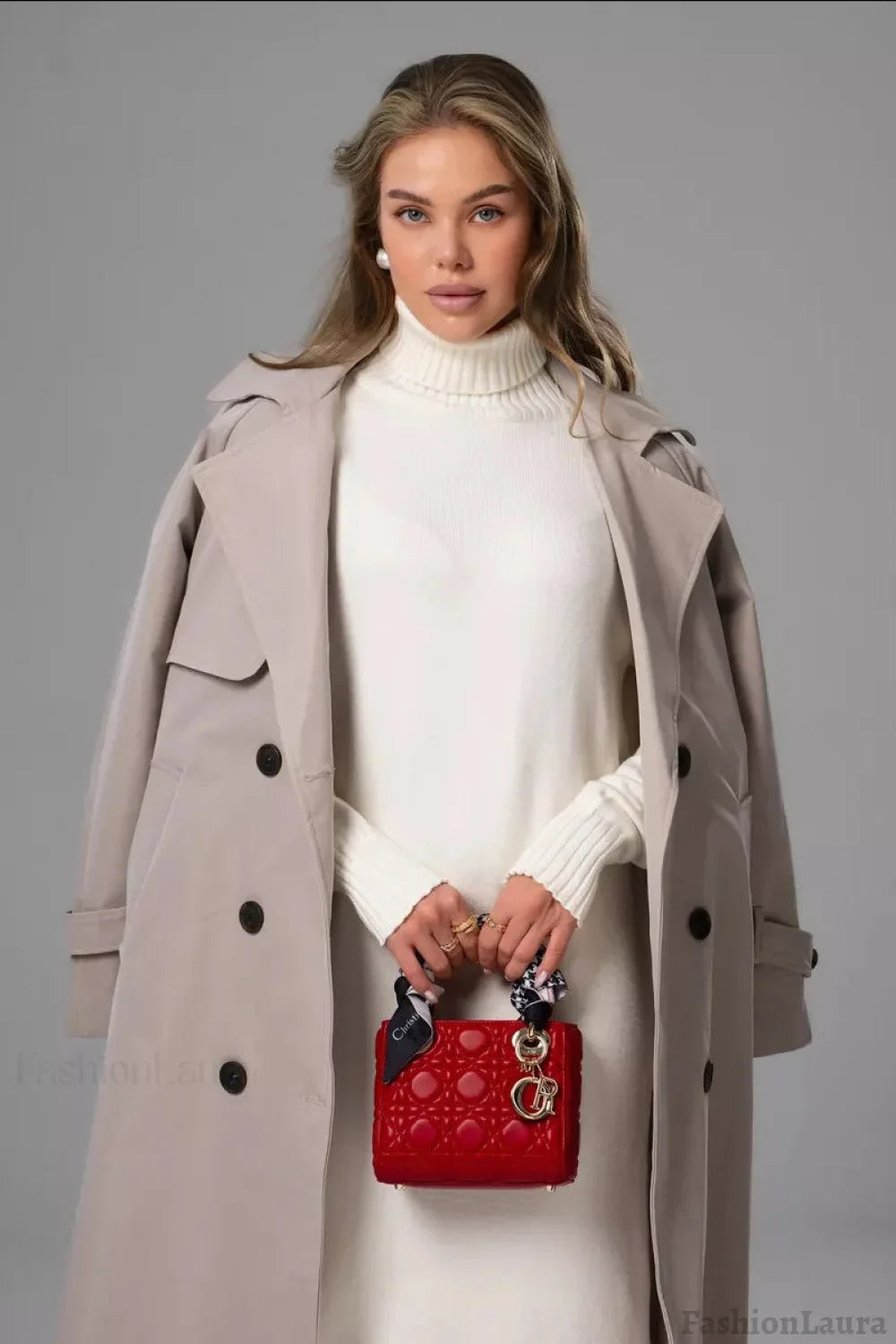 Loose Turtleneck Sweater Dress