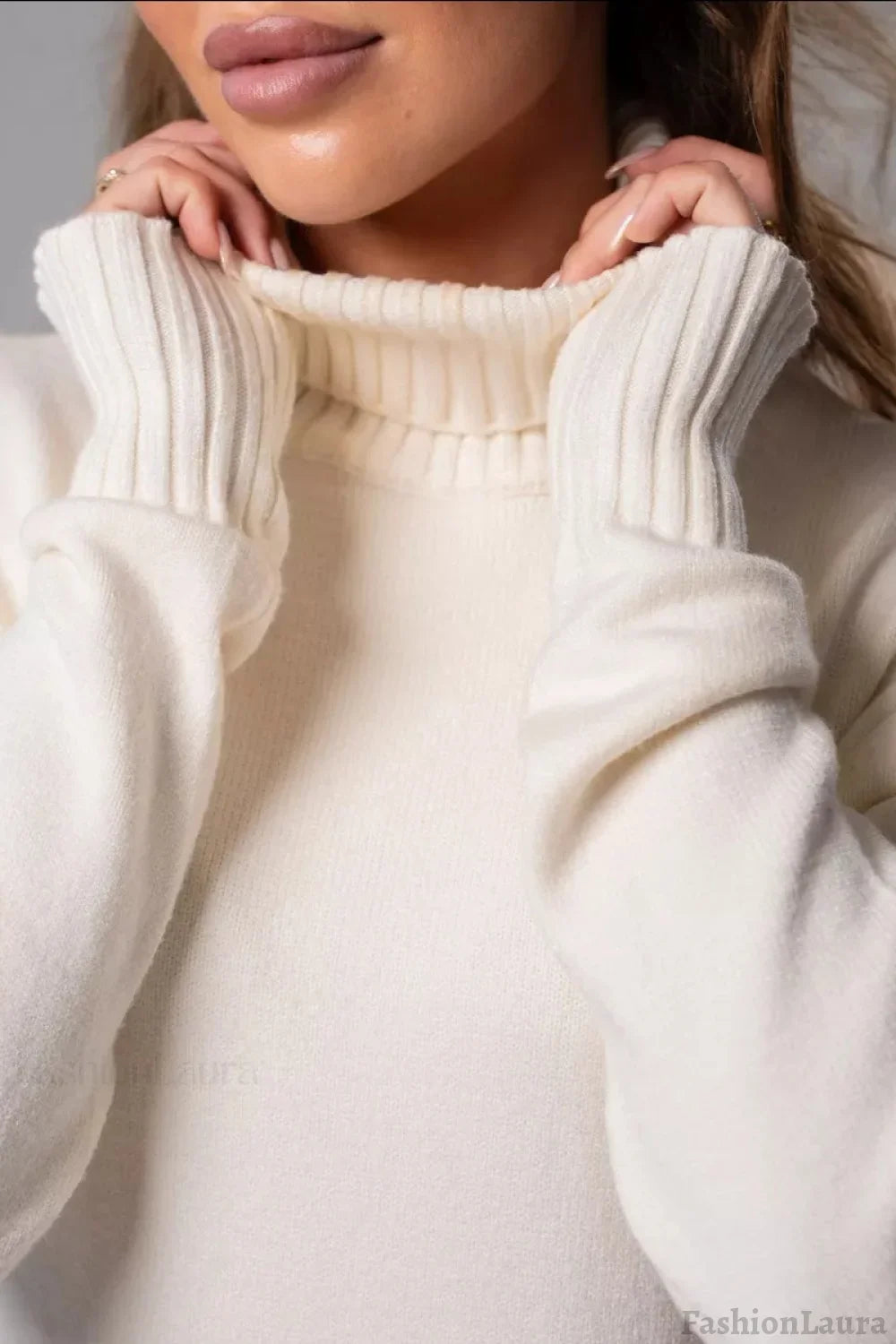 Loose Turtleneck Sweater Dress