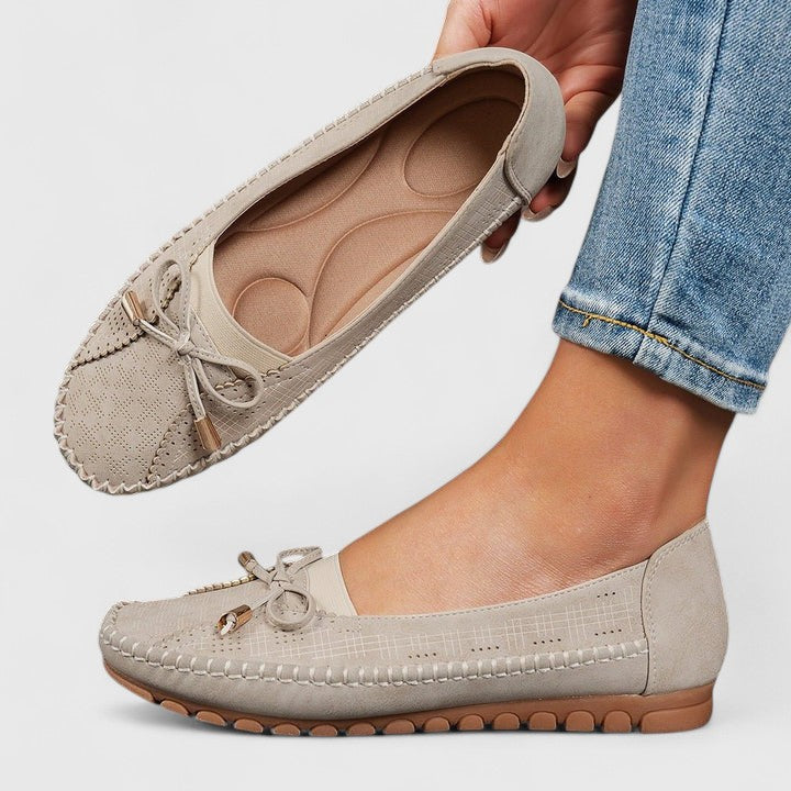Bow Slip On Moccasin Flat Loafers