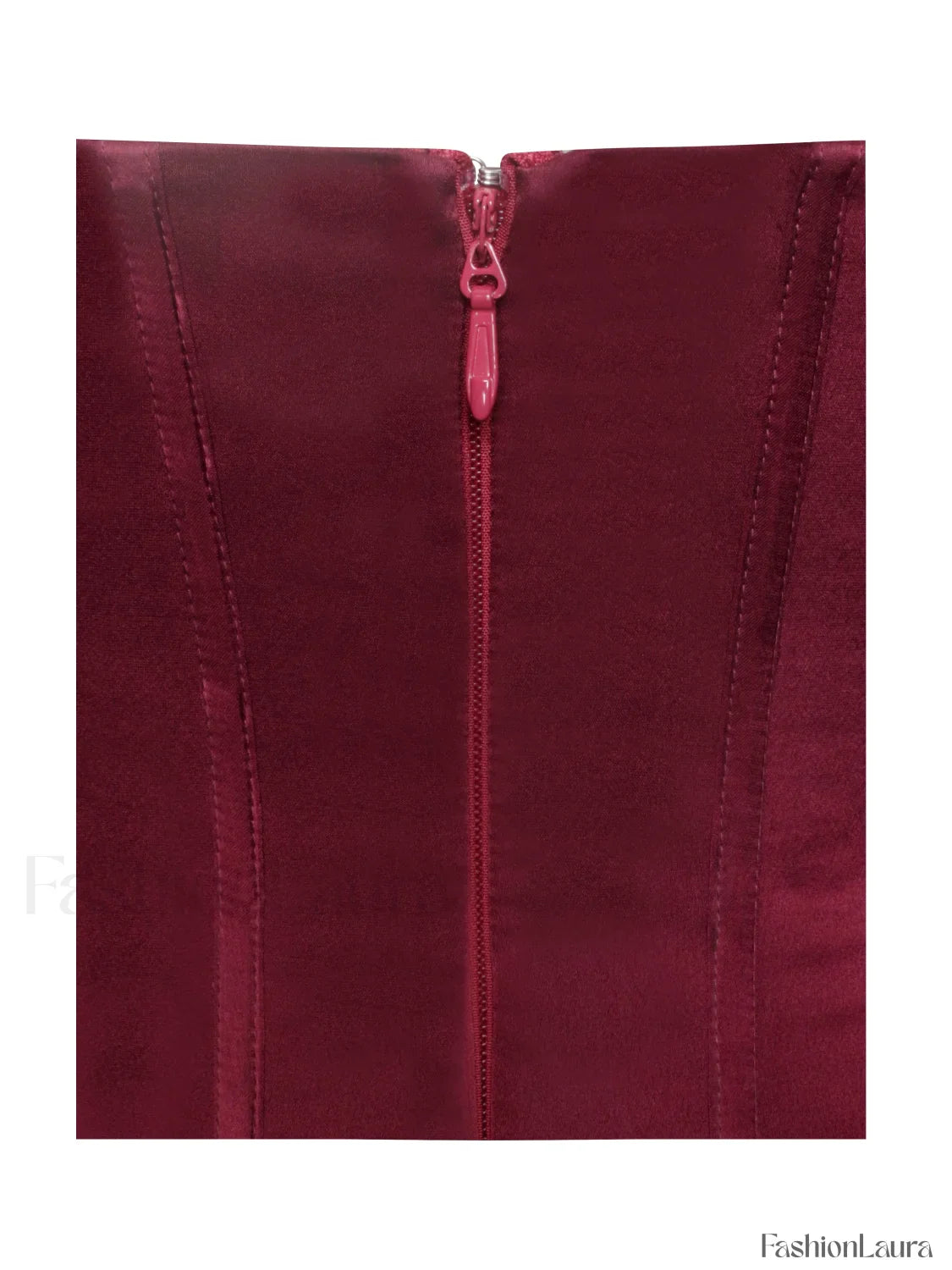 Lucinda Burgundy Satin Charming Lace Corset Maxi Dress