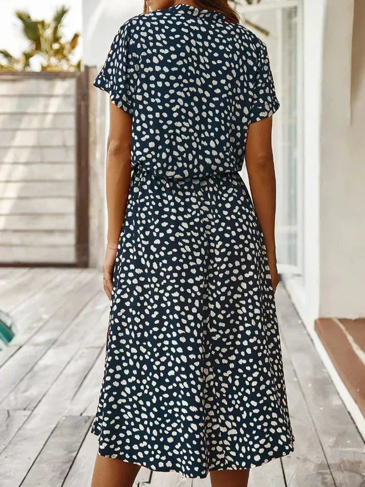 Romy™ V-Neck Ruffle Detail Dress