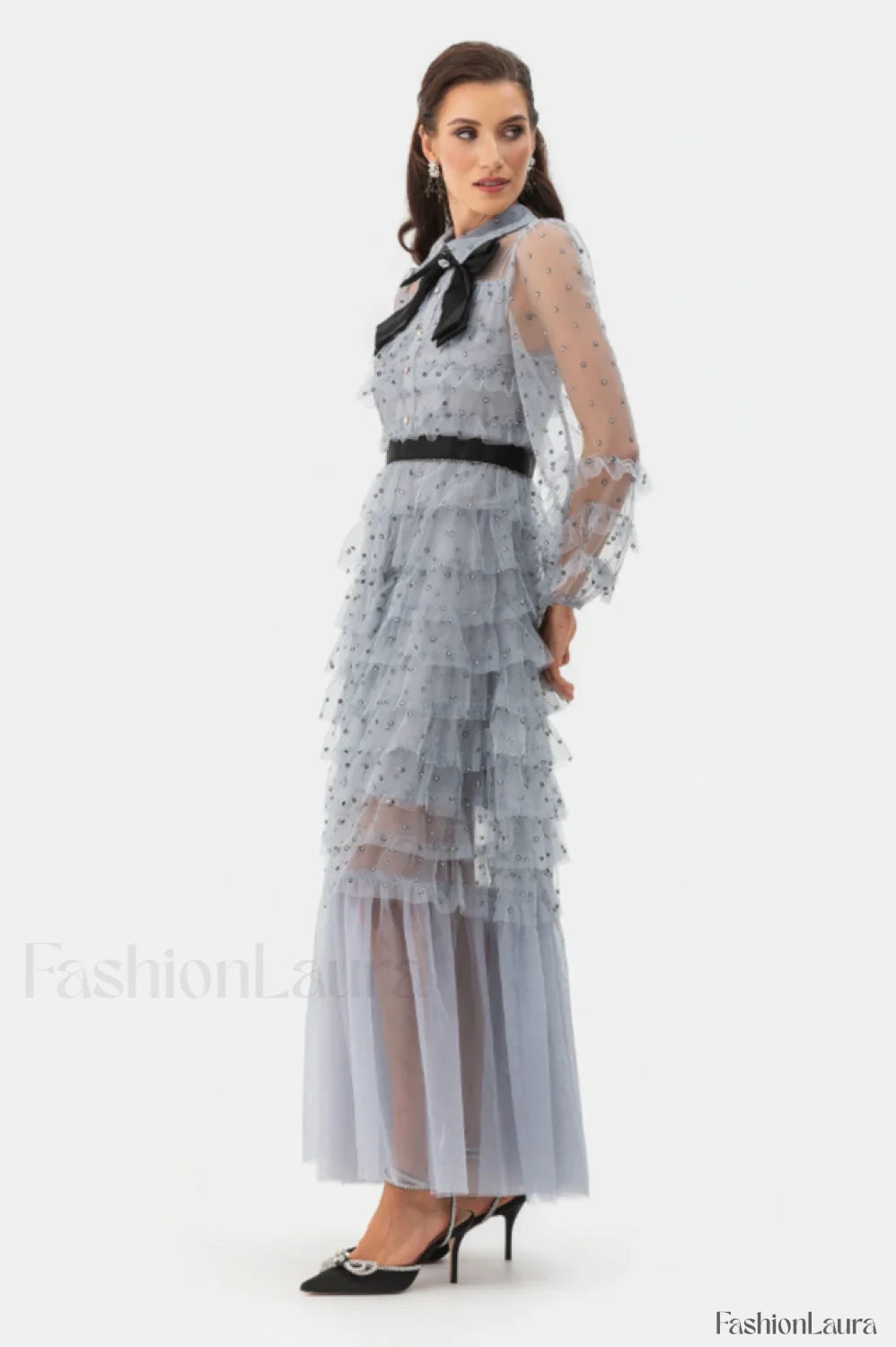 Maddison Polka Stylish Dot Maxi Dress