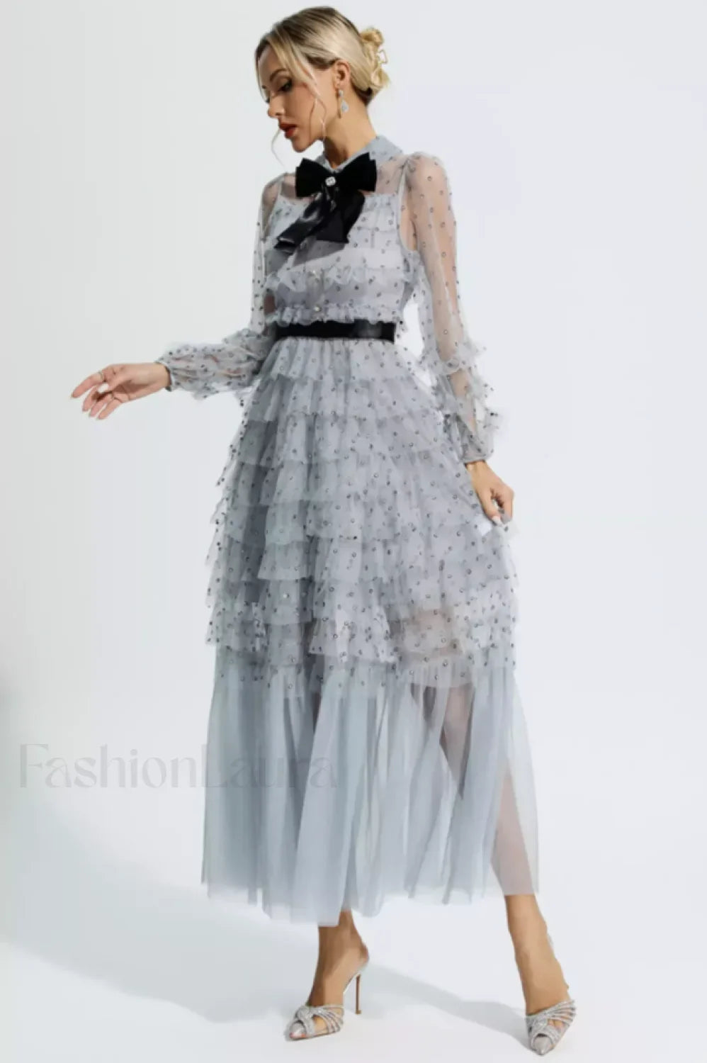 Maddison Polka Stylish Dot Maxi Dress