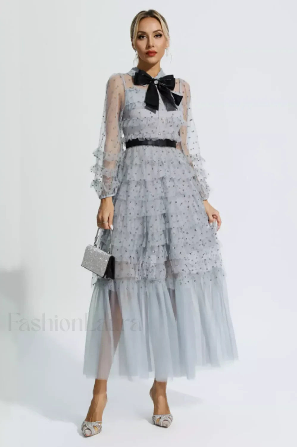 Maddison Polka Stylish Dot Maxi Dress