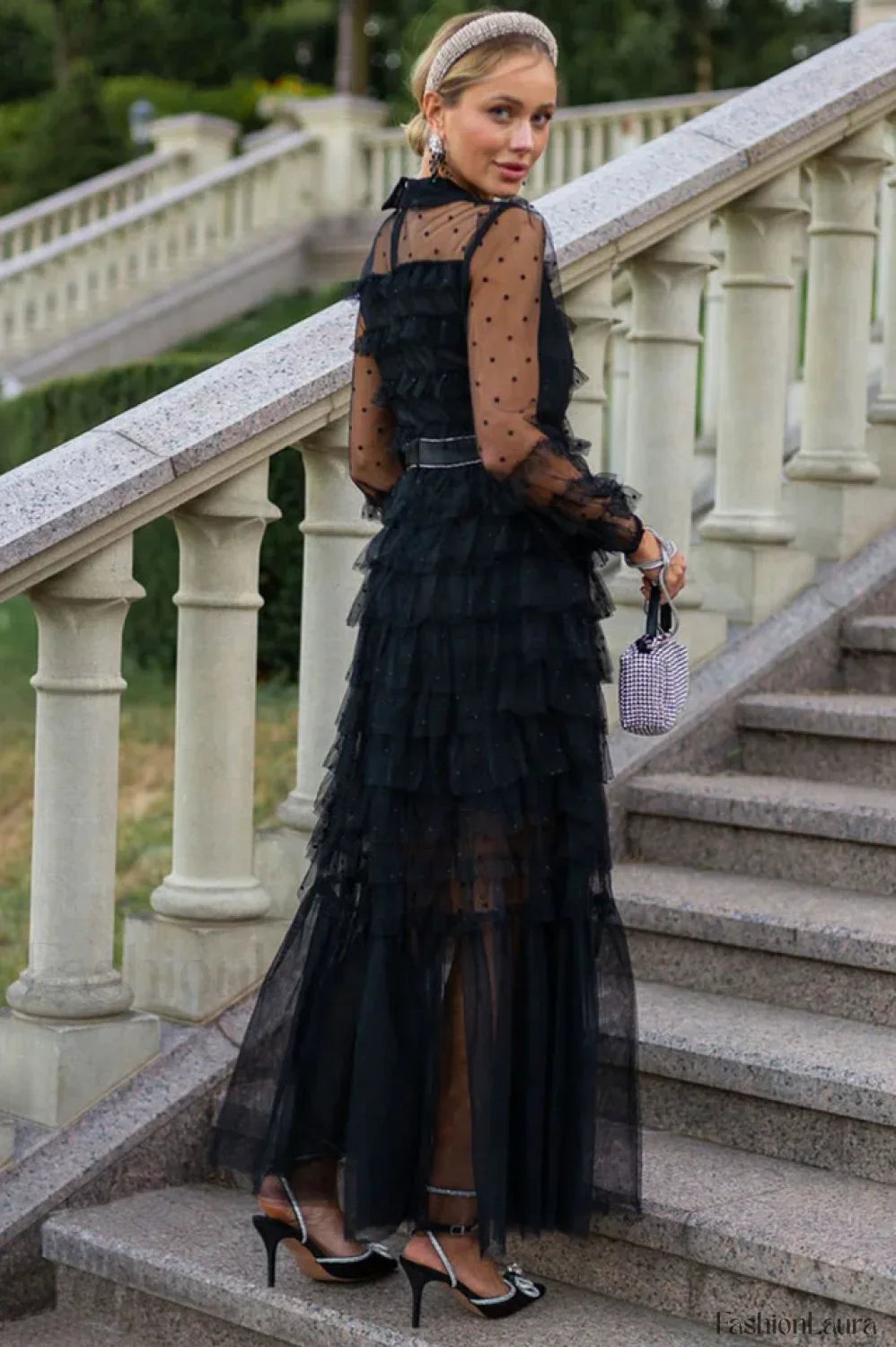 Maddison Polka Stylish Dot Maxi Dress