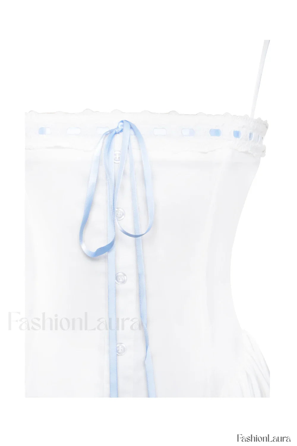 Malia Drop Waist Corset Graceful Lace Up Back Mini Dress