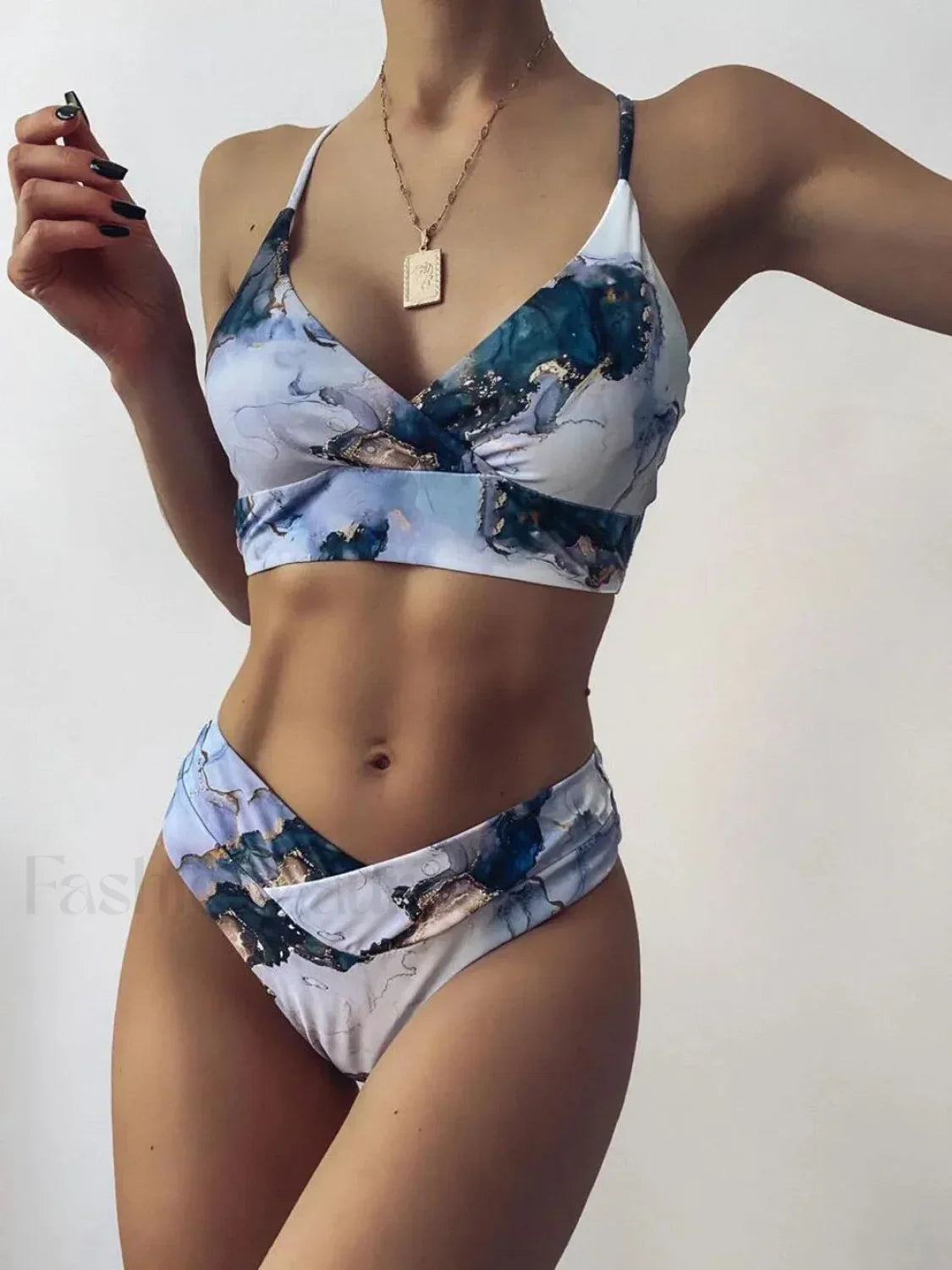 Marble Sport Bandeau Bikini Set