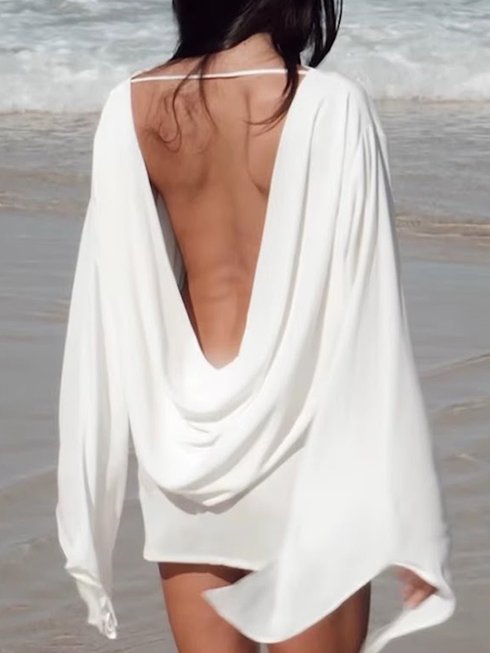 Margot Draped Open Back Mini Dress